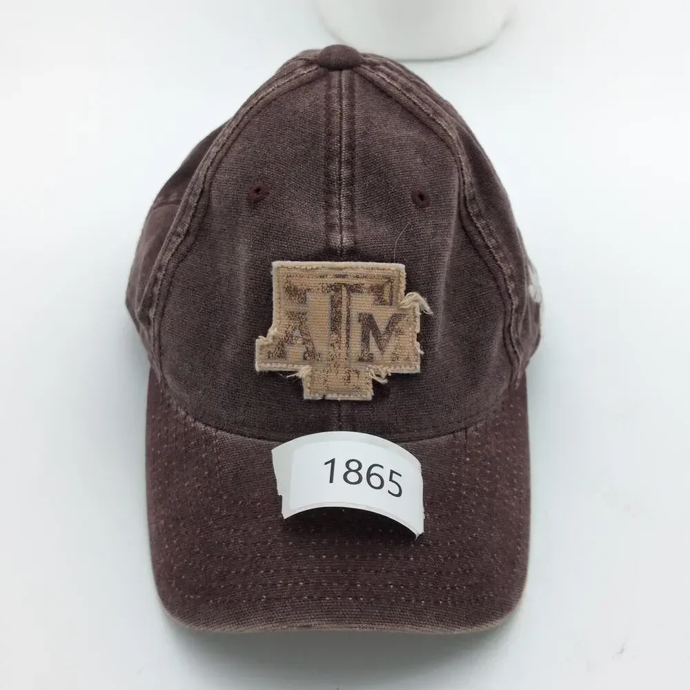 Texas A&M Hat Mens One Size Cap Fitted Aggies Brown NCAA Football Adidas Flexfit